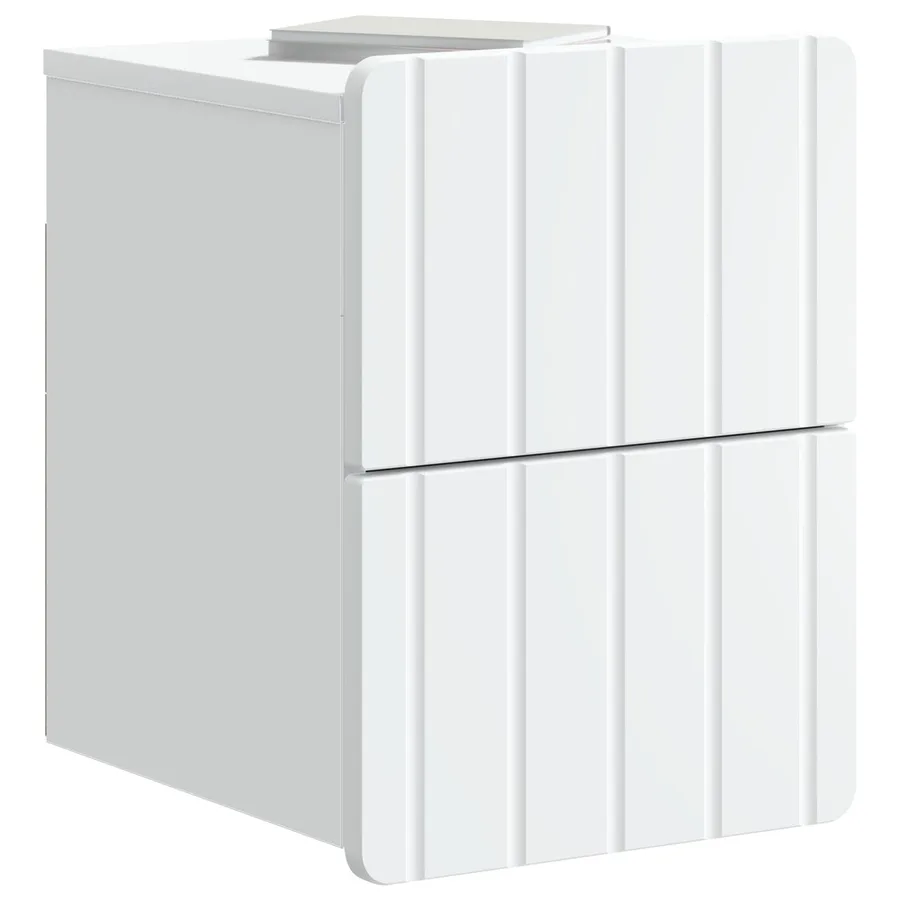 Cabinet de chevet mural avec tiroir Blanc 33 x 34,5 x 43 cm - 3