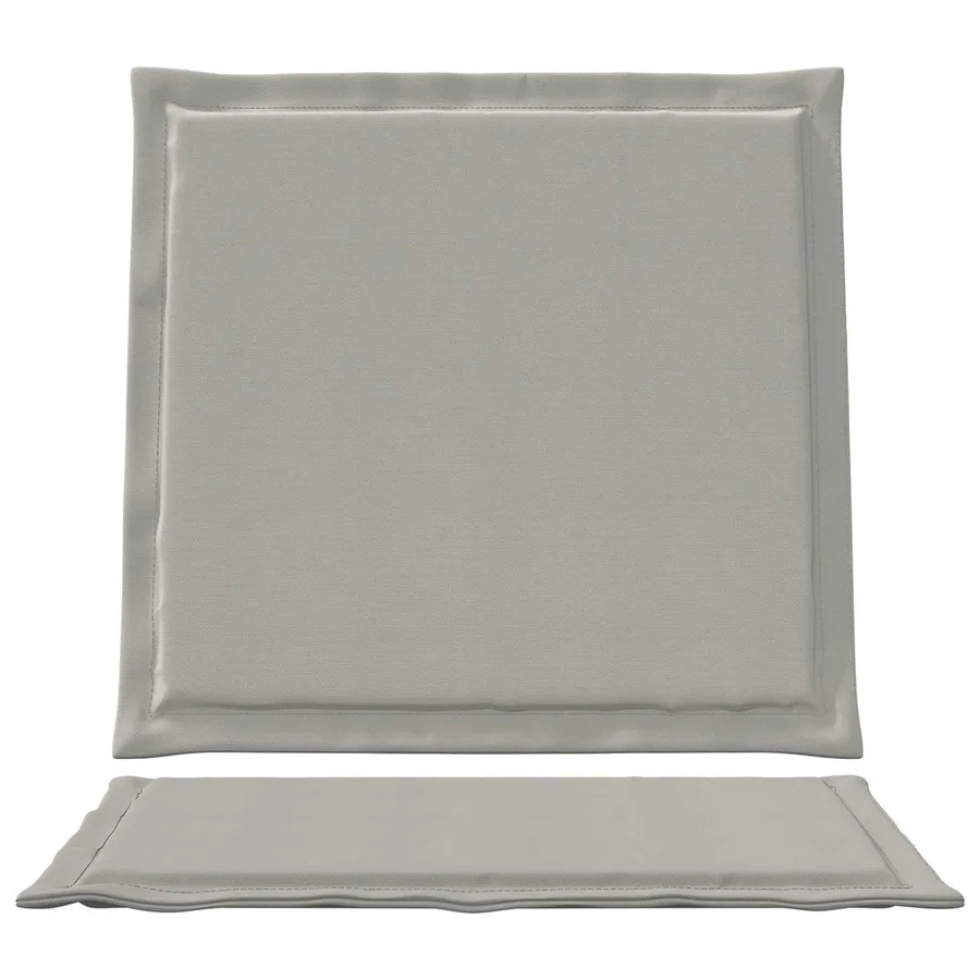 Coussins de siège et de dos 2 pcs Gris clair 47 x 45 x 2 cm - 6