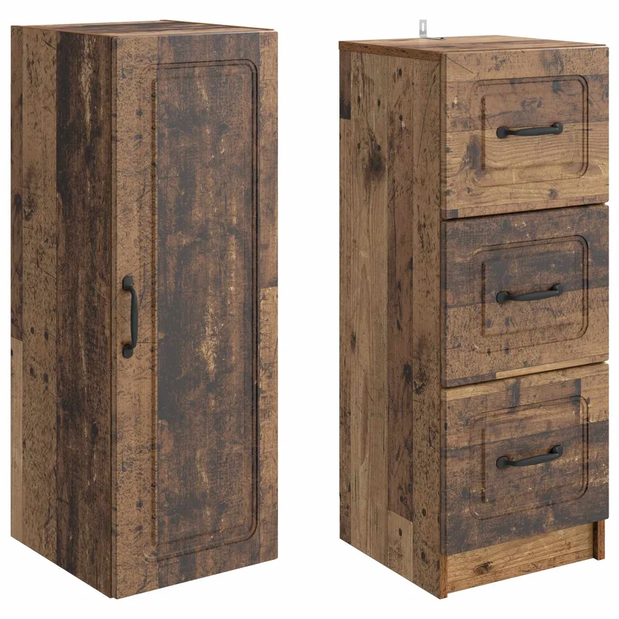 Ensemble de Meubles 2 pcs Bois ancien 33 x 34,5 x 87 cm - 4