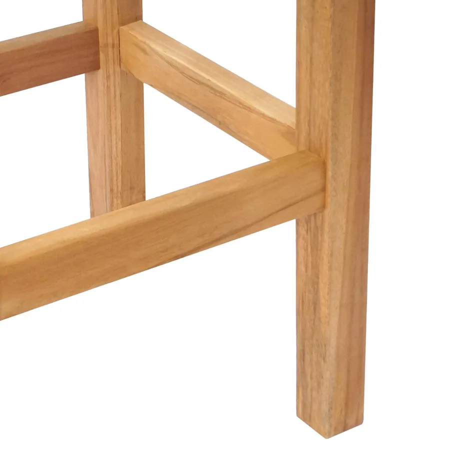 Tabouret de bar 4 pcs Naturel Bois de teck massif - 8