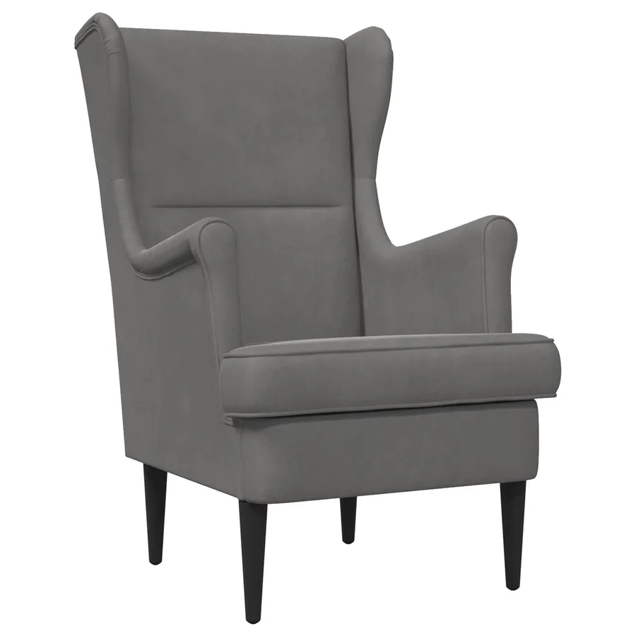 Fauteuil Gris foncé Velours - 2