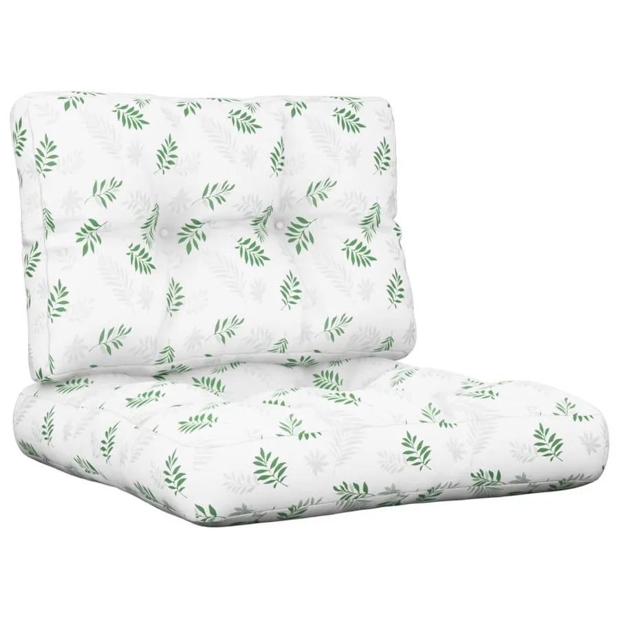 Coussins de palette lot de 2 motif de feuilles tissu - 2
