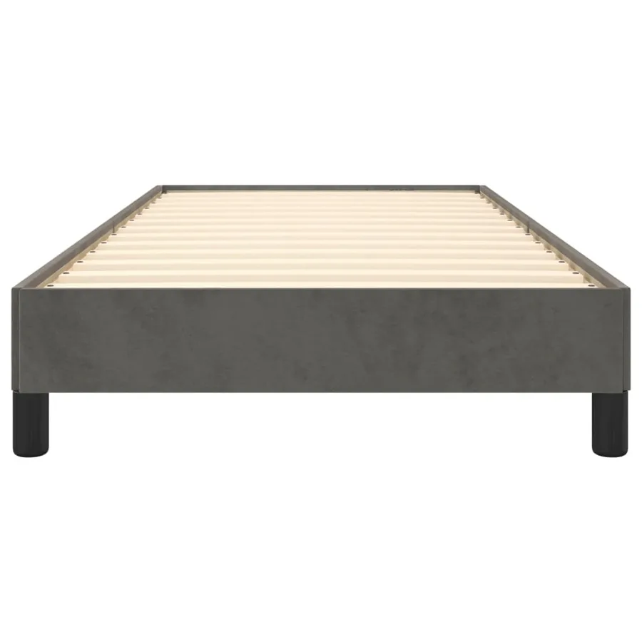 Cadre de lit sans matelas gris foncé 80x200 cm velours - 5