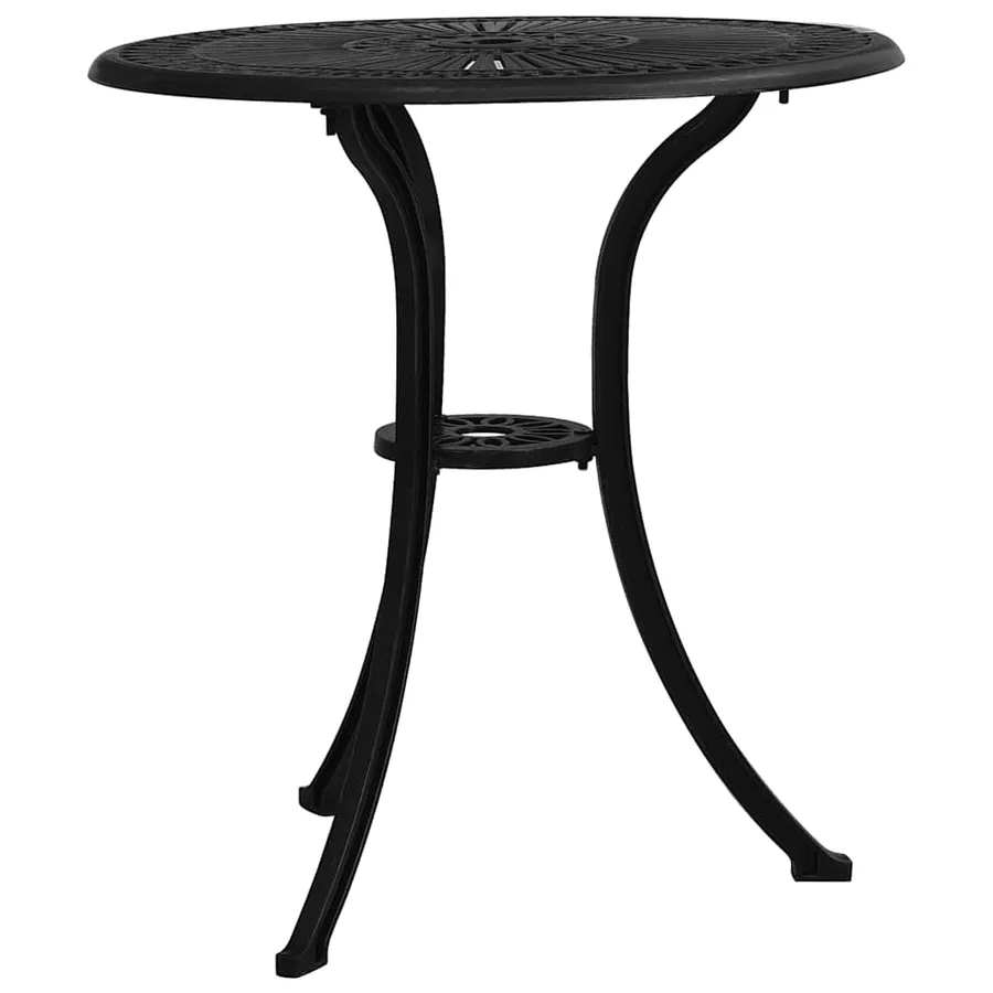 Table de jardin Noir 62x62x65 cm Aluminium coulé - 2