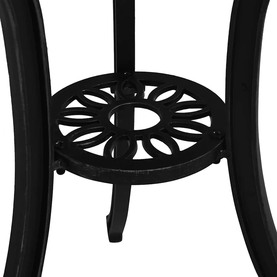 Table de jardin Noir 62x62x65 cm Aluminium coulé - 5