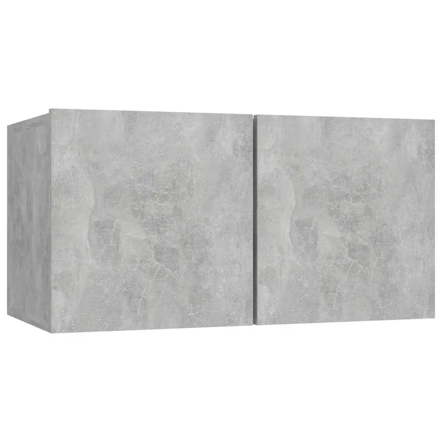 Meuble TV suspendu Gris béton 60x30x30 cm - 2