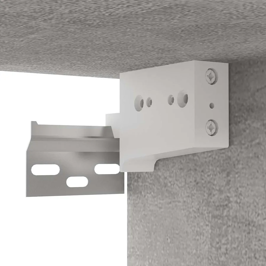 Meuble TV suspendu Gris béton 60x30x30 cm - 7