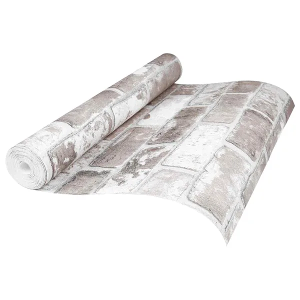 Papier peint 3D Solide Rayé Brique 10 x 0,53 m Tissu non tissé