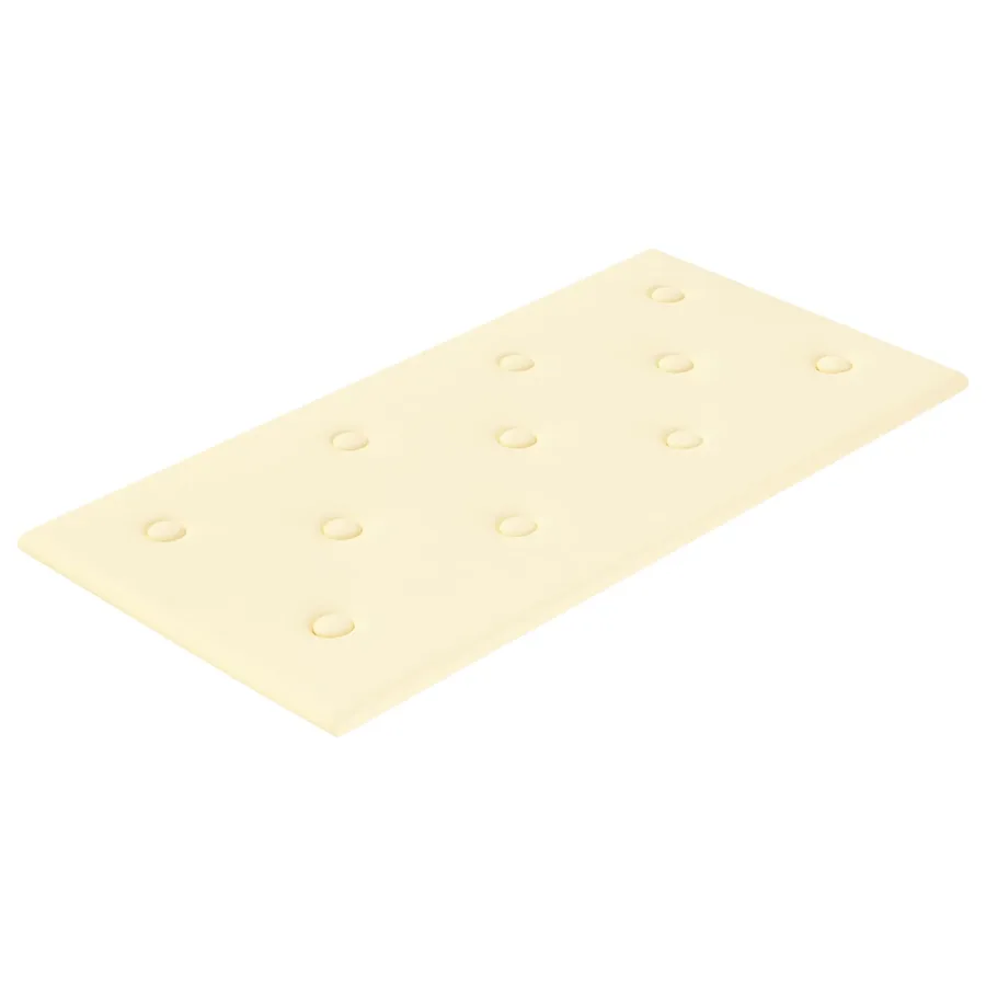 Tête de lit murale 12 pcs Crème 60 x 30 cm Simili cuir - 2