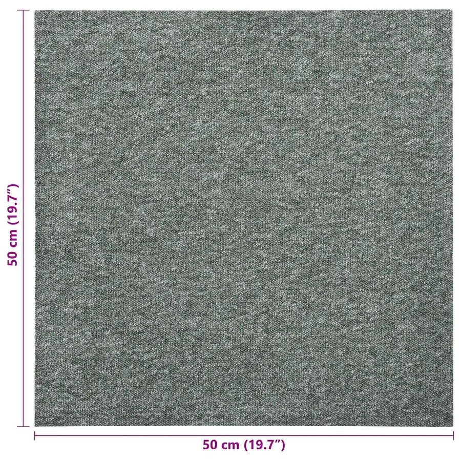 Tapis 20 pcs Vert 50 x 50 cm 100% Polypropylène - 8