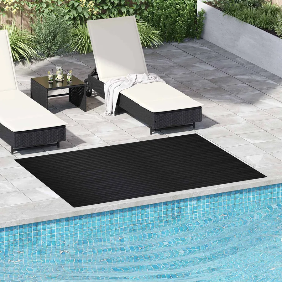 Tapis de sol Noir 1,5 x 2 m Caoutchouc