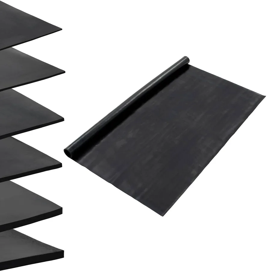 Tapis de sol Noir 1,2 x 5 m Caoutchouc - 2
