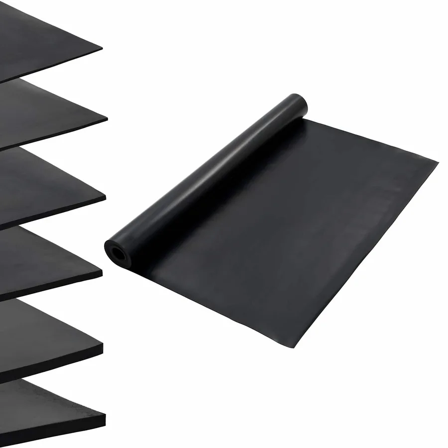 Tapis de sol Noir 1,2 x 5 m Caoutchouc - 2