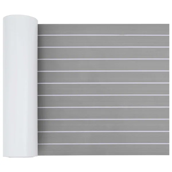 Tapis de bateau Rayé Gris clair et blanc 240 x 60 cm EVA