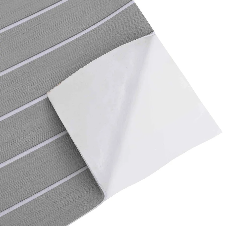 Tapis de bateau Rayé Gris clair et blanc 240 x 60 cm EVA - 4