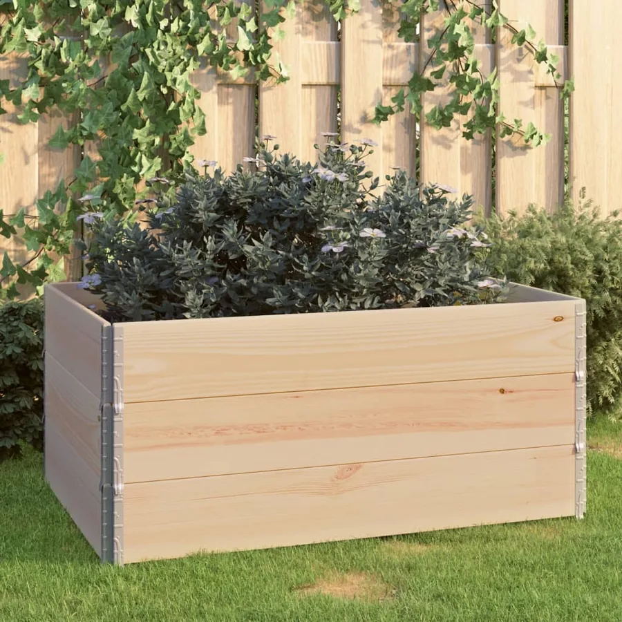 Jardinières surélevées 3 pcs 80x120 cm Bois de pin solide
