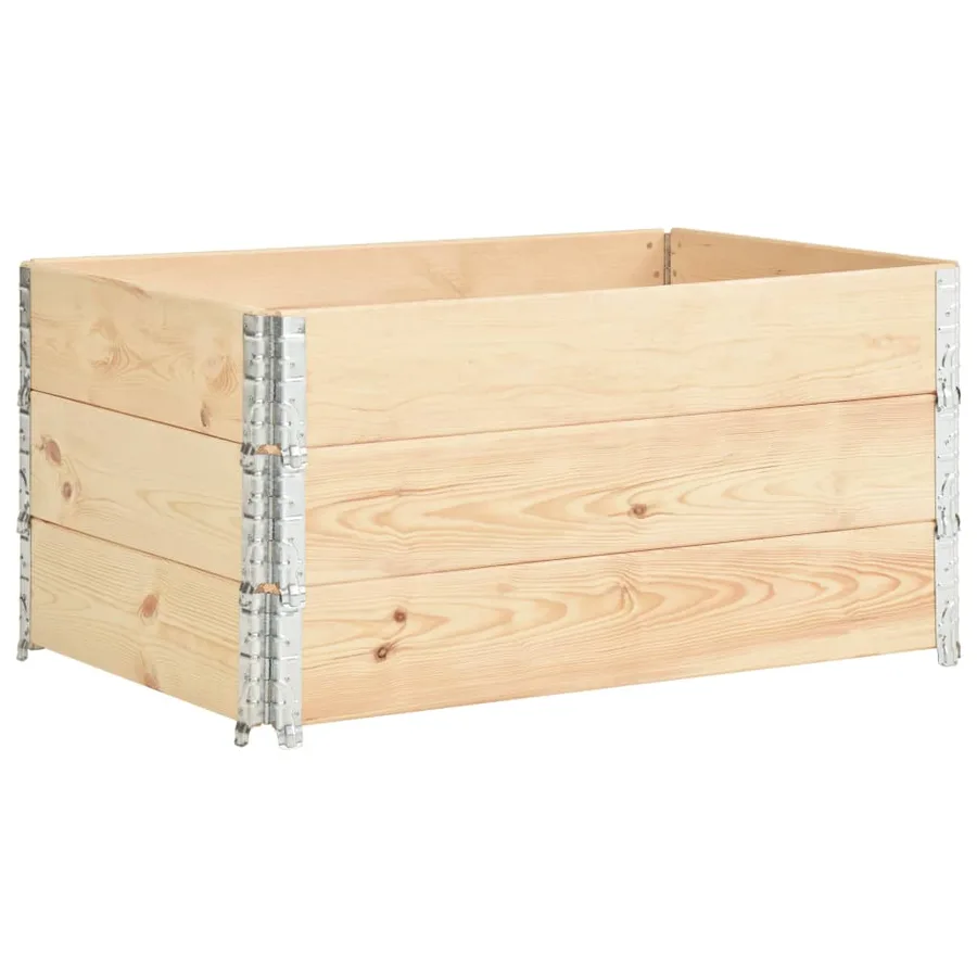 Jardinières surélevées 3 pcs 80x120 cm Bois de pin solide - 2