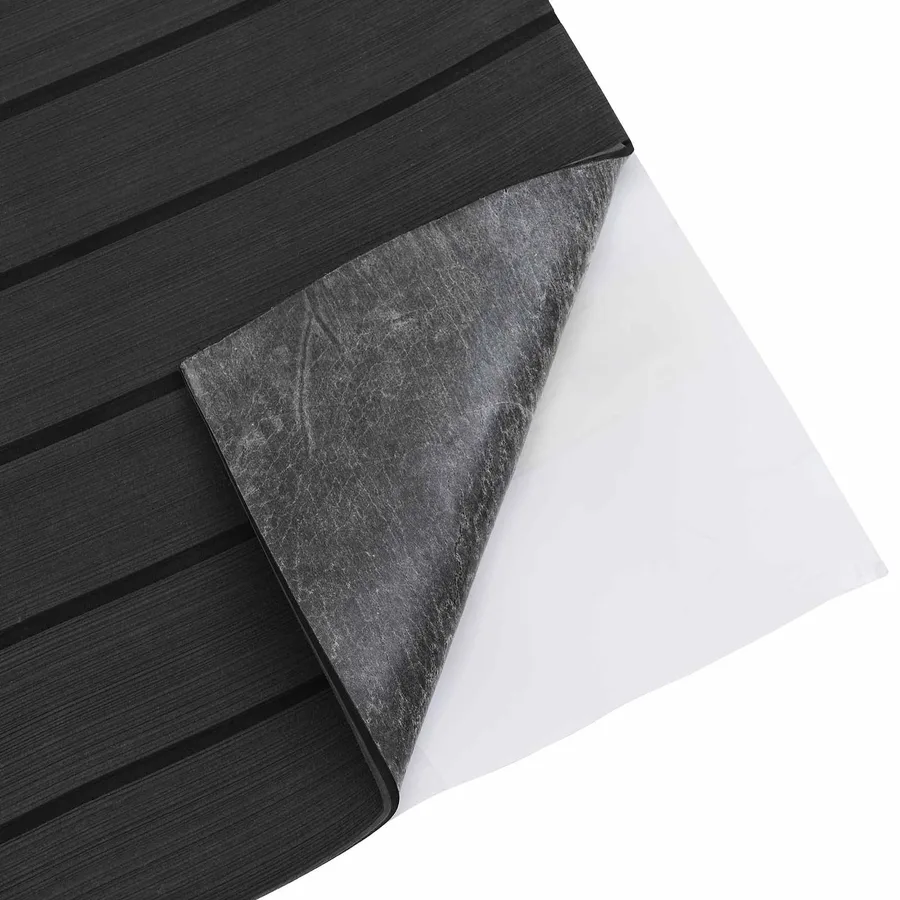 Tapis de bateau Rayé Gris foncé et noir 240 x 90 cm EVA - 4