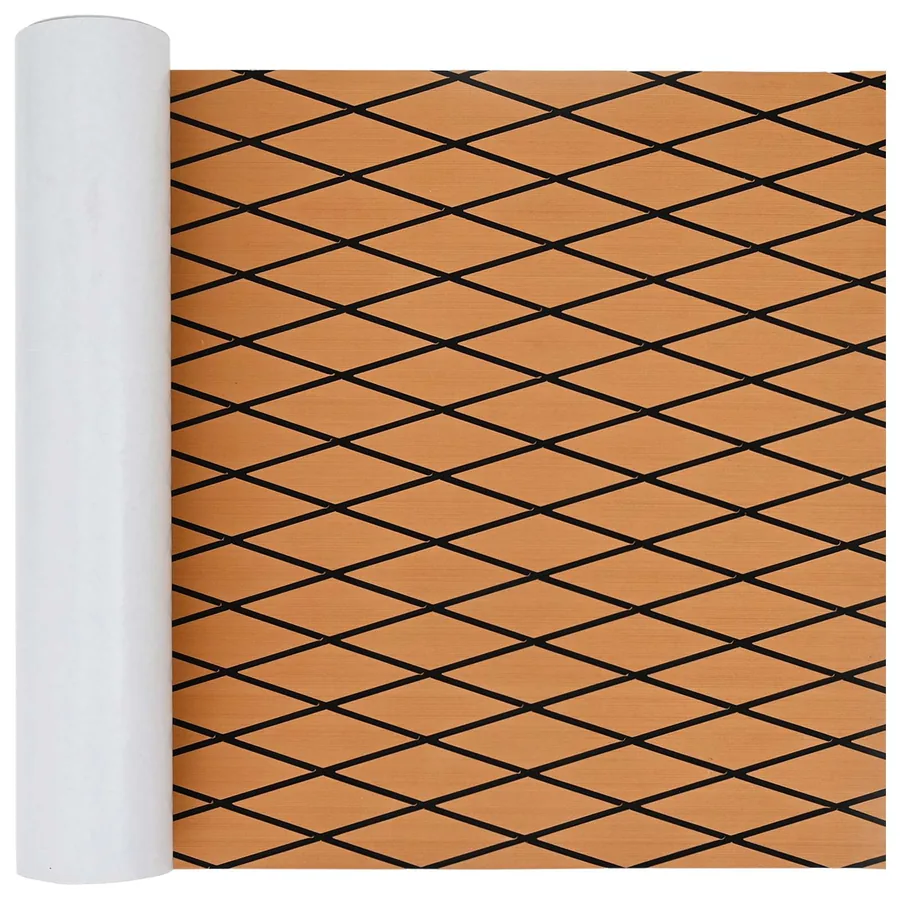 Tapis de bateau Rayé Marron et noir 190 x 70 cm EVA