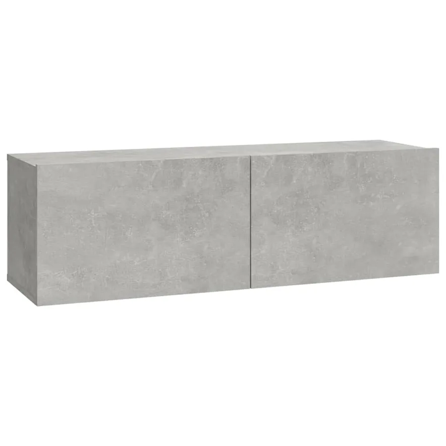 Ensemble de meubles TV 4 pcs Gris béton Bois d'ingénierie - 5