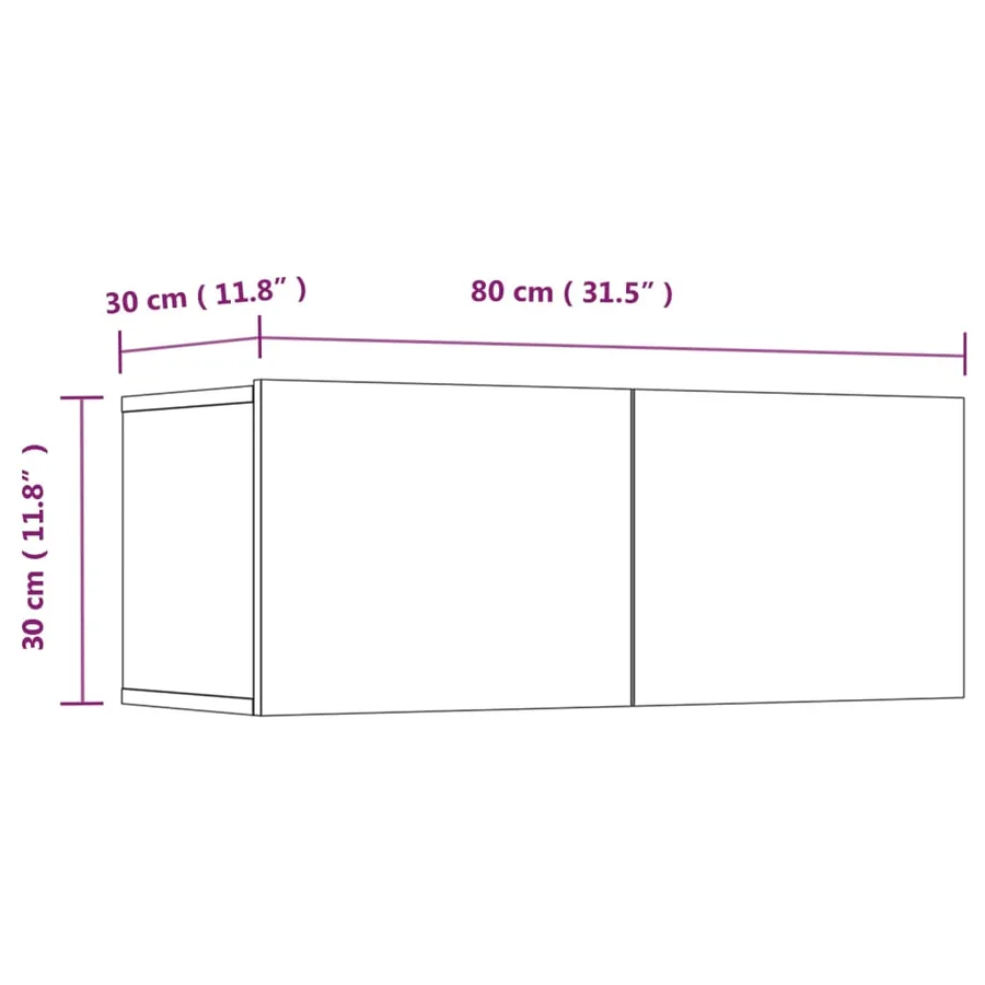 Ensemble de meubles TV 4 pcs Gris béton Bois d'ingénierie - 9