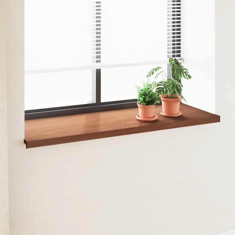 Appui de fenêtre Bois marron 120 x 50 x 4,5 cm PVC