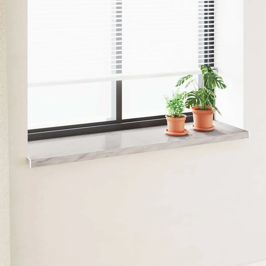 Appui de fenêtre Texture marbre 120 x 45 x 4,5 cm PVC