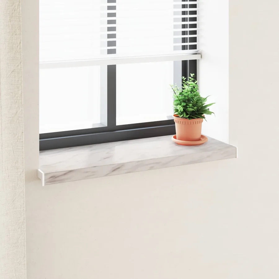 Appui de fenêtre Texture marbre 80 x 35 x 4,5 cm PVC
