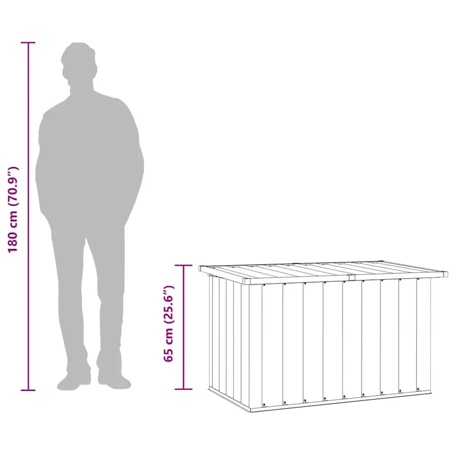 Coffre de rangement de jardin Vert 109x67x65 cm - 12