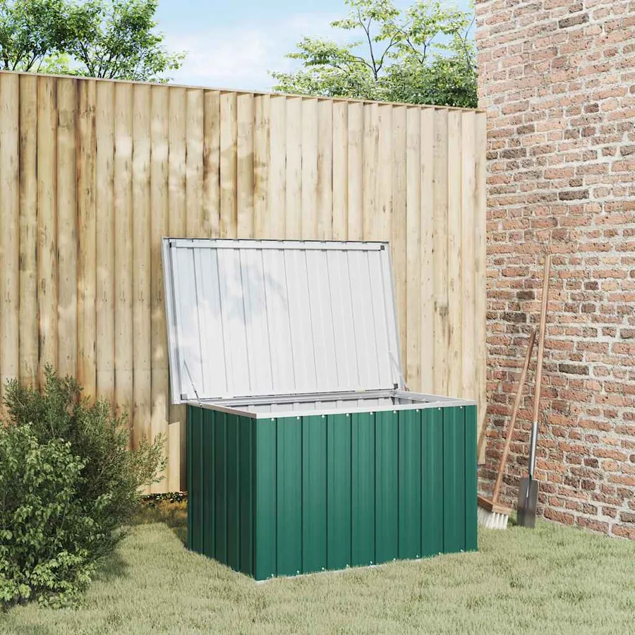 Coffre de rangement de jardin Vert 109x67x65 cm - 3
