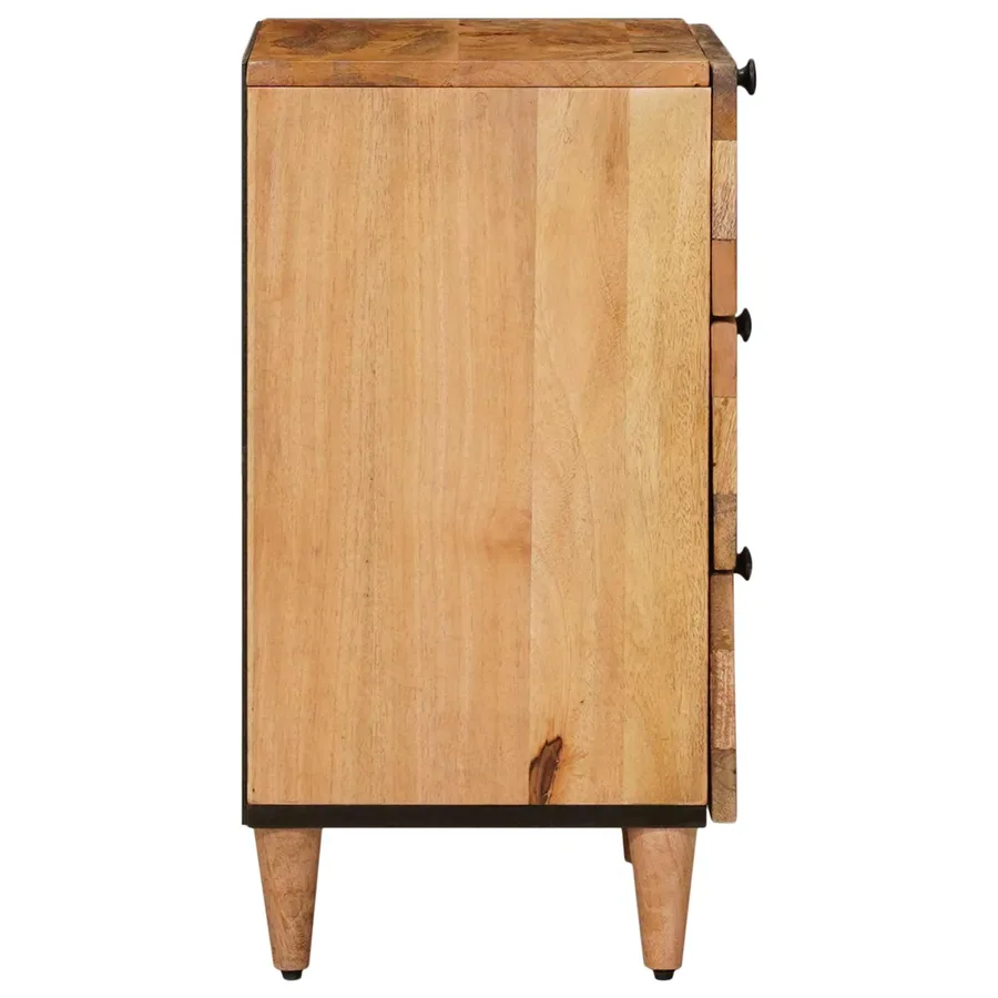 Cabinet de chevet Naturel 50 x 33 x 62 cm Bois de mangue massif - 4