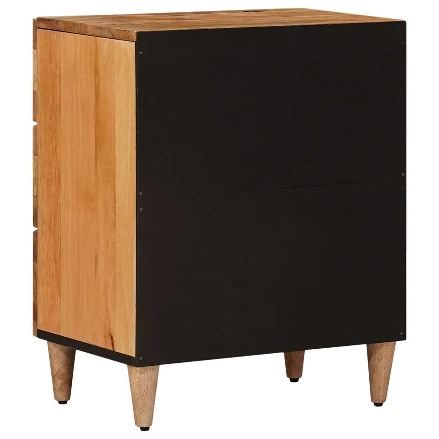 Cabinet de chevet Naturel 50 x 33 x 62 cm Bois de mangue massif - 5