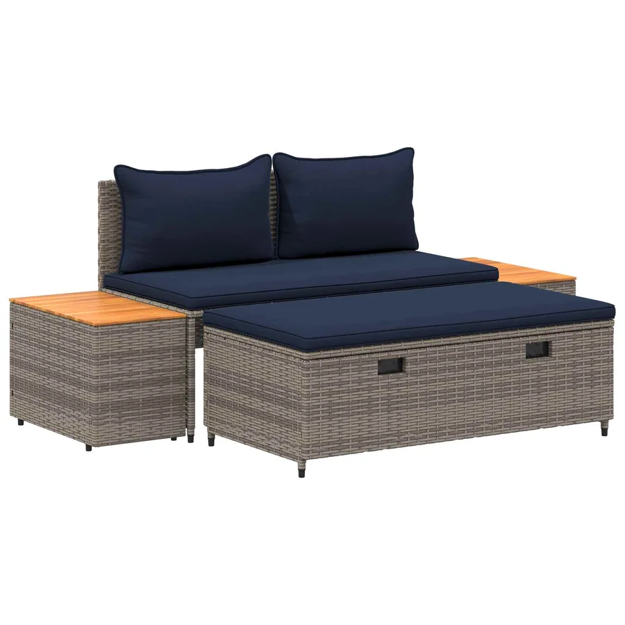 Ensemble de canapés d'extérieur 4 -Seater 4 pcs 55 x 30 x 39 cm - 2