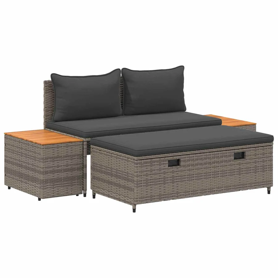 Ensemble de canapés d'extérieur 4 -Seater 4 pcs 55 x 30 x 39 cm - 2