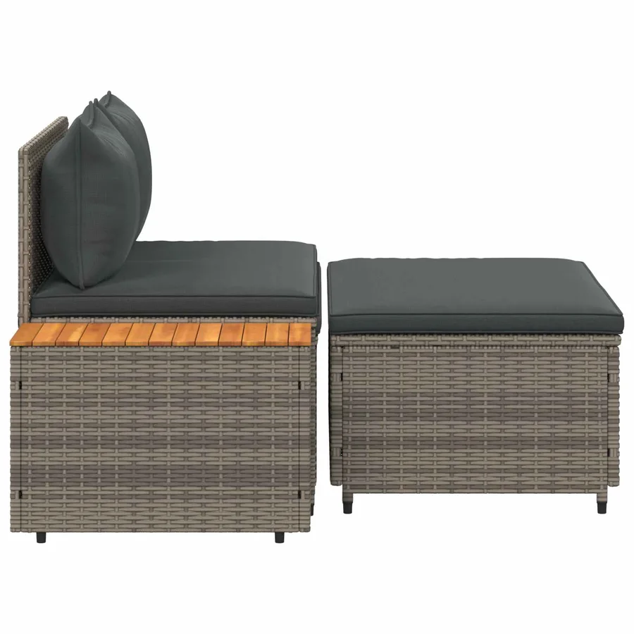 Ensemble de canapés d'extérieur 4 -Seater 4 pcs 55 x 30 x 39 cm - 9