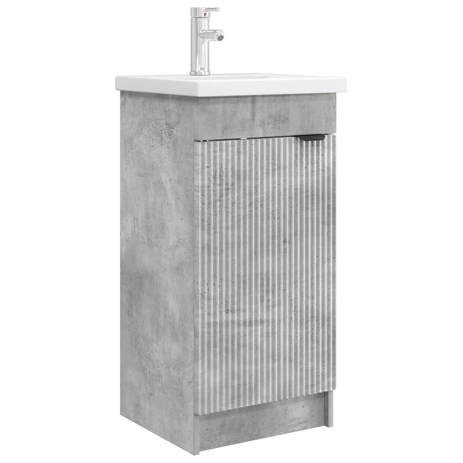 Meuble de salle de bain avec évier Gris béton 42 x 40 x 84,5 cm - 2
