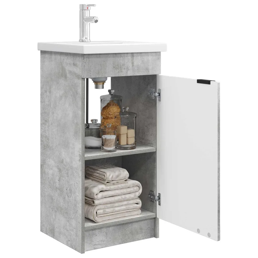 Meuble de salle de bain avec évier Gris béton 42 x 40 x 84,5 cm - 3
