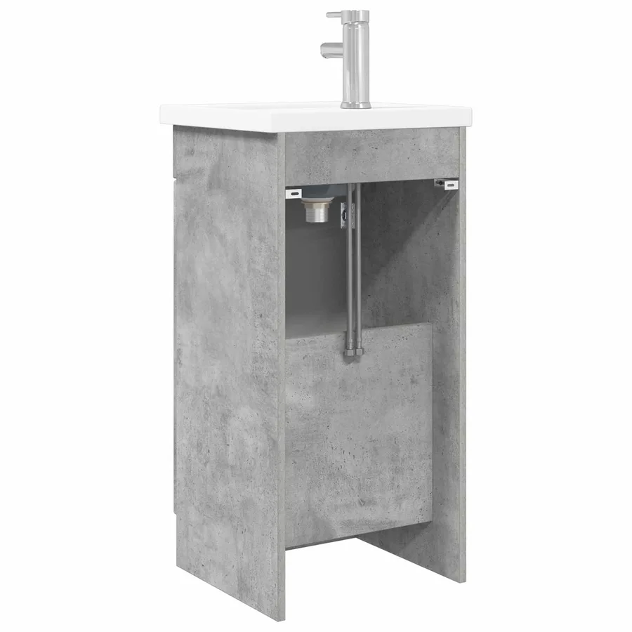 Meuble de salle de bain avec évier Gris béton 42 x 40 x 84,5 cm - 6