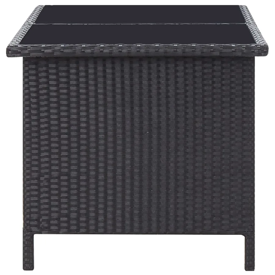 Salon de jardin 6 pcs avec coussins Résine tressée Noir - 11