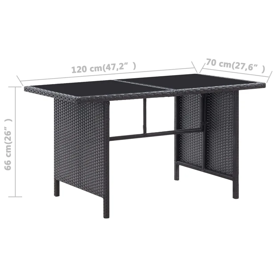 Salon de jardin 6 pcs avec coussins Résine tressée Noir - 18