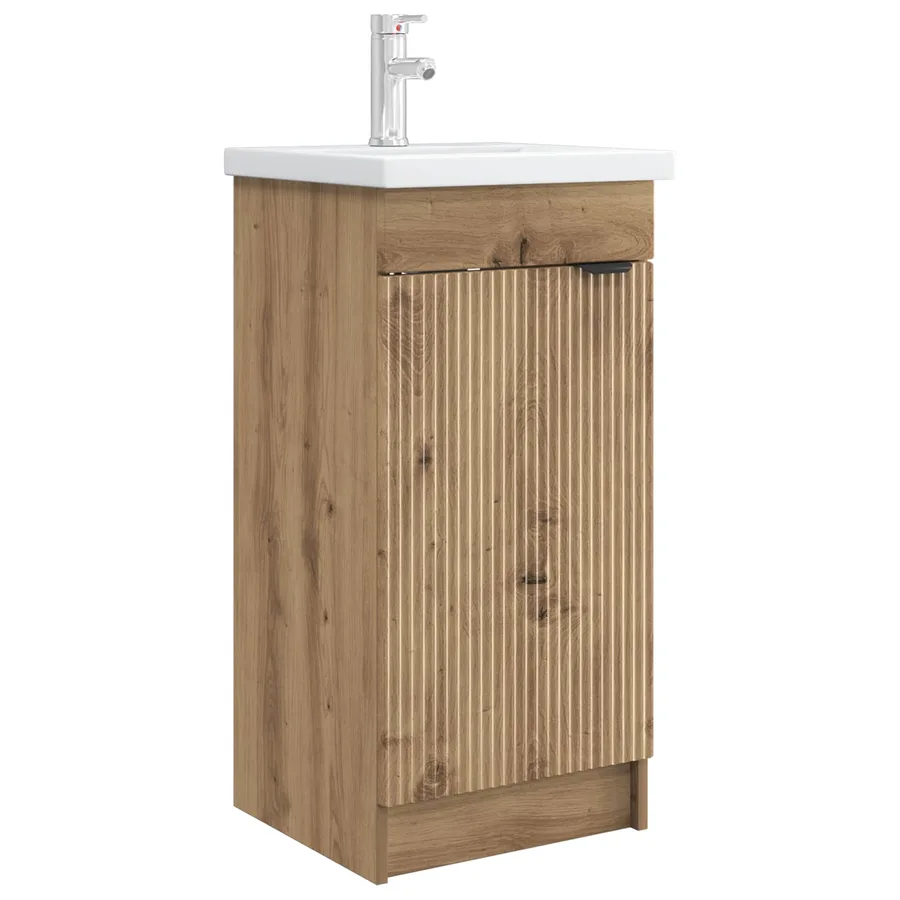 Meuble de salle de bain avec évier Chêne artisanal - 2