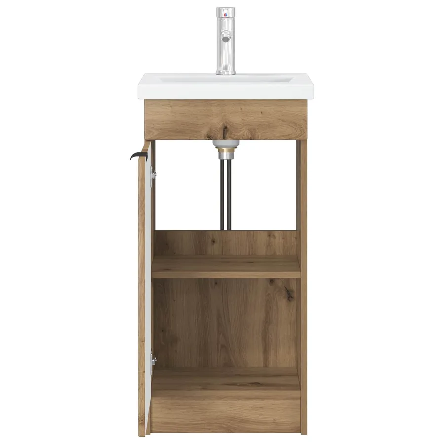 Meuble de salle de bain avec évier Chêne artisanal - 4