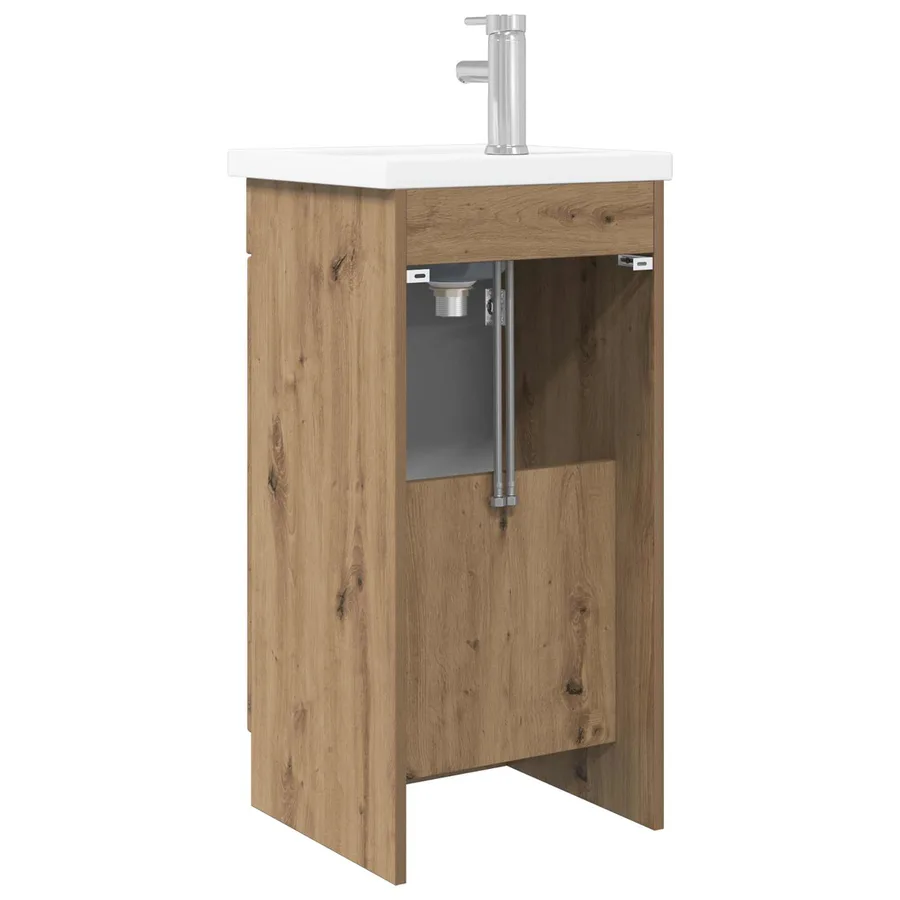 Meuble de salle de bain avec évier Chêne artisanal - 6