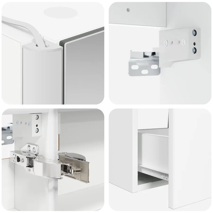 Ensemble de mobilier de salle de bain 5 pcs Blanc - 9