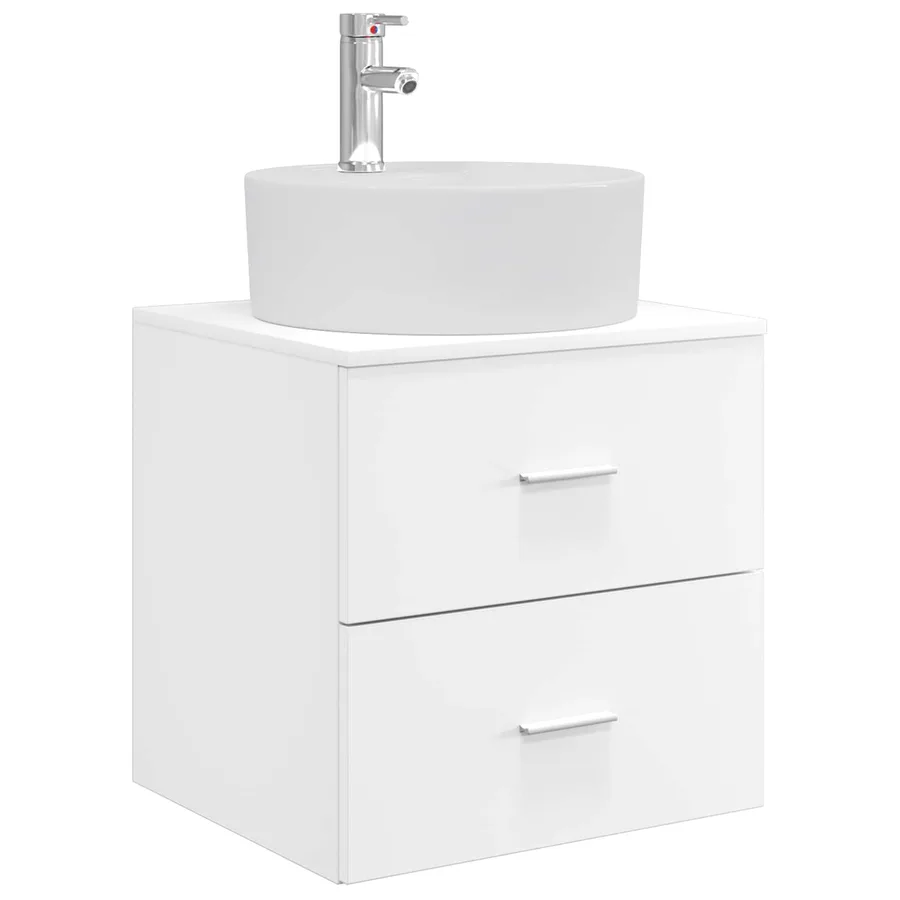 Ensemble de mobilier de salle de bain 5 pcs Blanc - 5