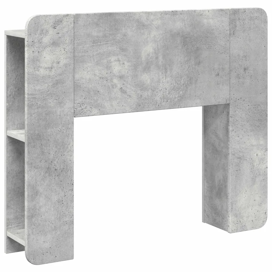 Cabinet de Tête de Lit Gris béton Bois d'ingénierie - 2