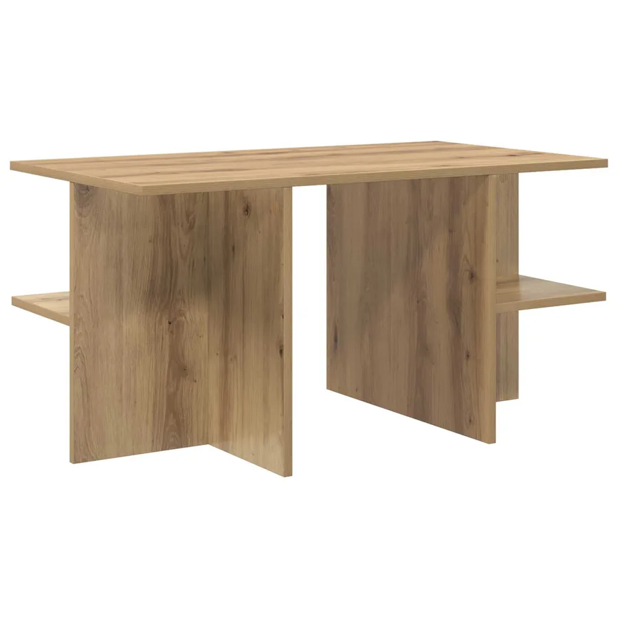 Table basse Chêne artisanal 87 x 50 x 45 cm Bois d’ingénierie - 2