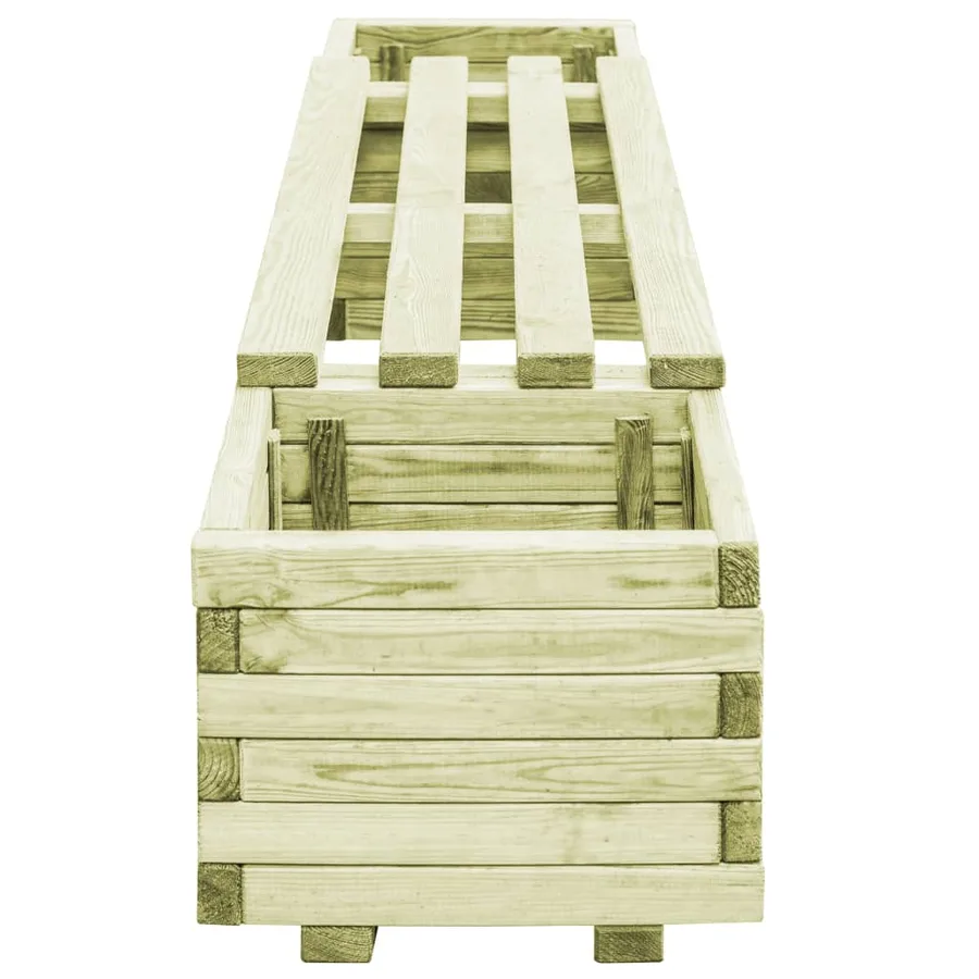 Banc de jardin à jardinières Bois de pin imprégné - 3