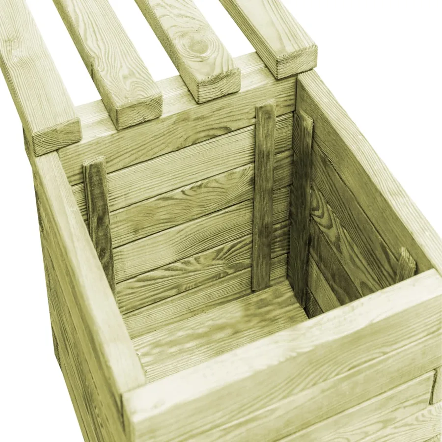 Banc de jardin à jardinières Bois de pin imprégné - 4
