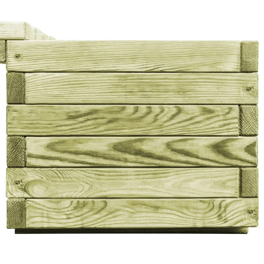 Banc de jardin à jardinières Bois de pin imprégné - 5